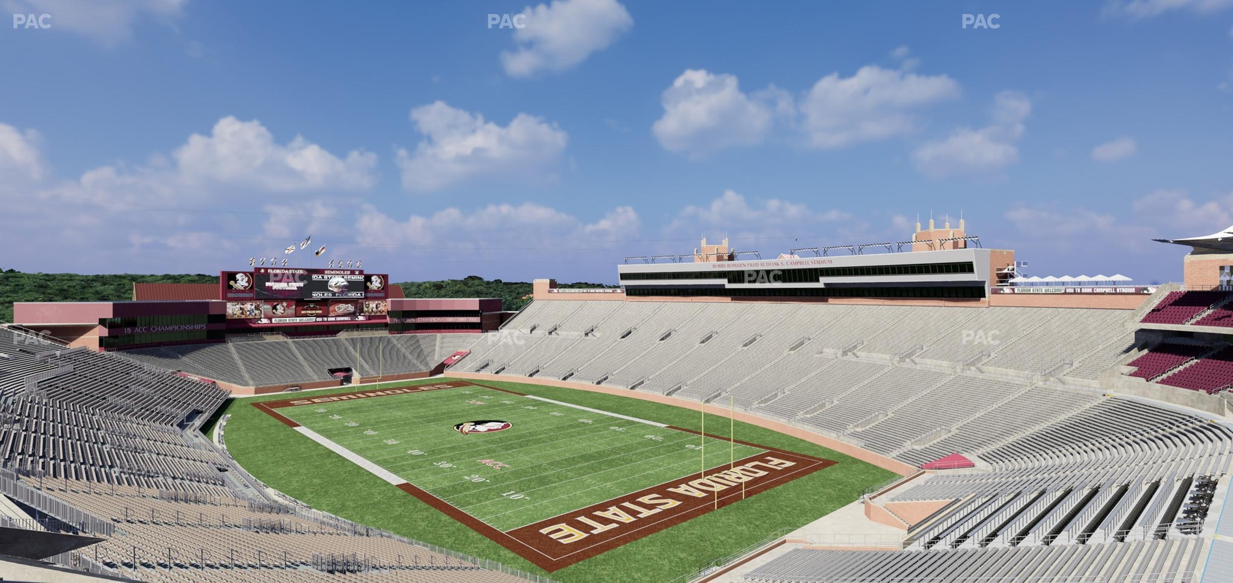 Seating view for Doak Campbell Stadium Section Club 326