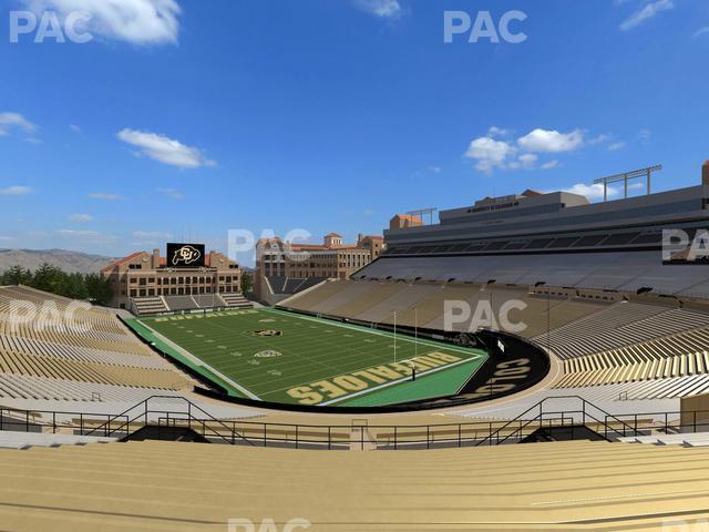 Seating view for Folsom Field Section 206