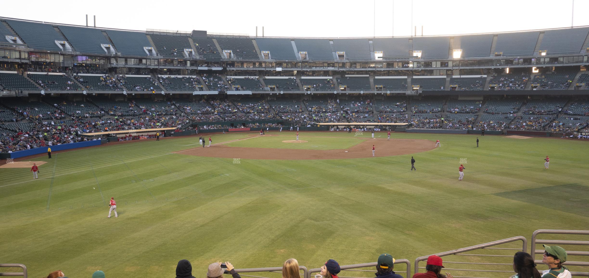 Seating view for Oakland Coliseum Section Front 147