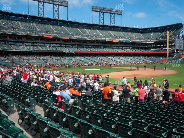 Seating view for Oracle Park Section Lower Box 104