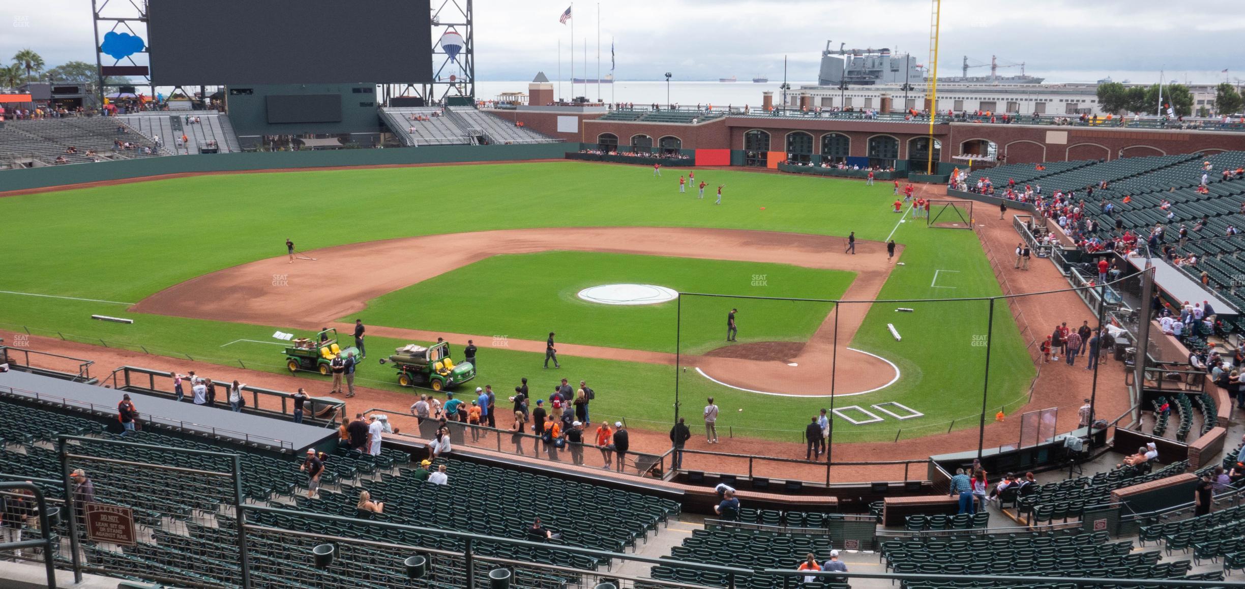 Seating view for Oracle Park Section Club Level 219