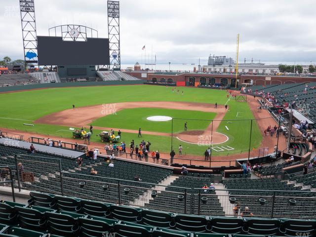 Seating view for Oracle Park Section Club Level 219