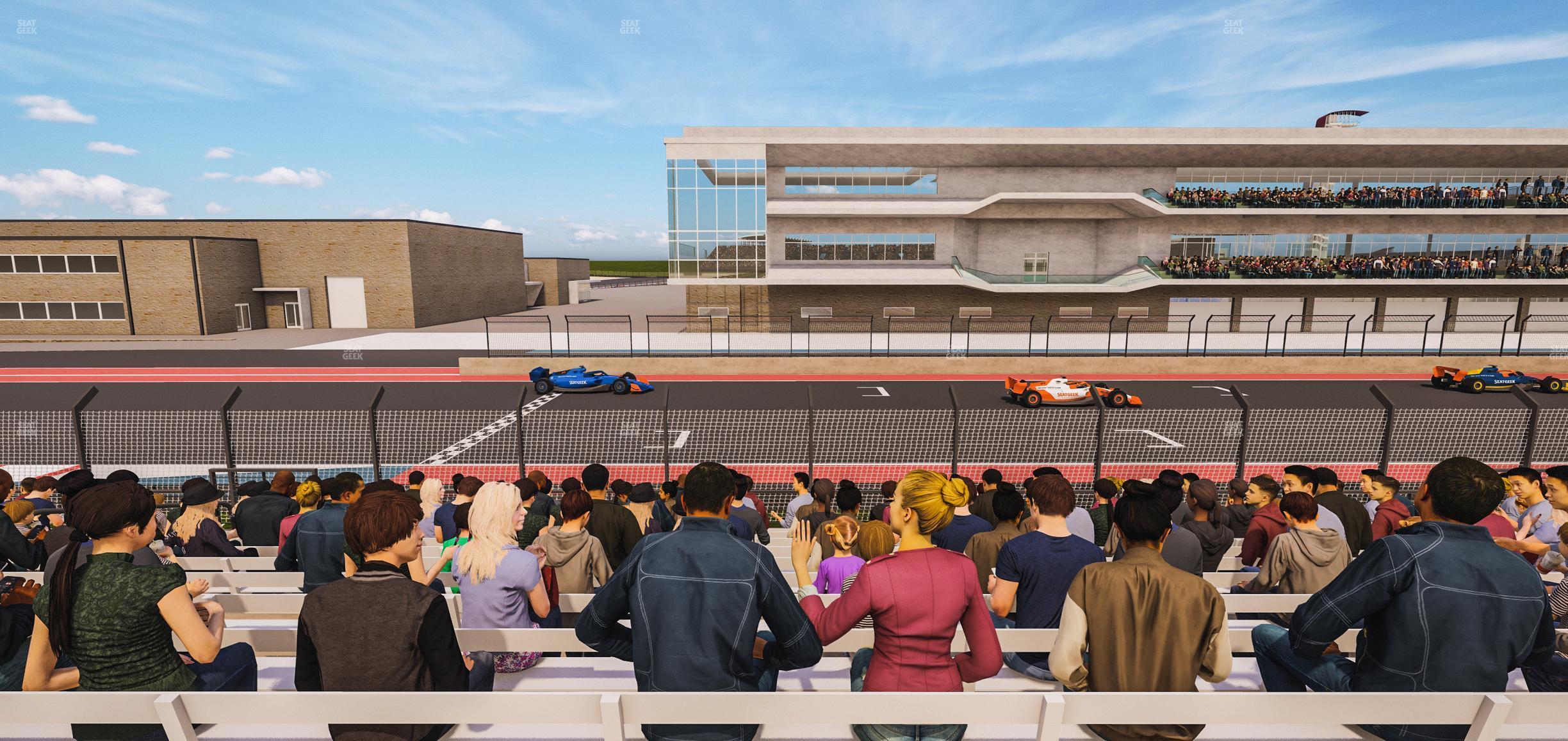 Seating view for Circuit of The Americas Section Main Grandstand Loge 2 B