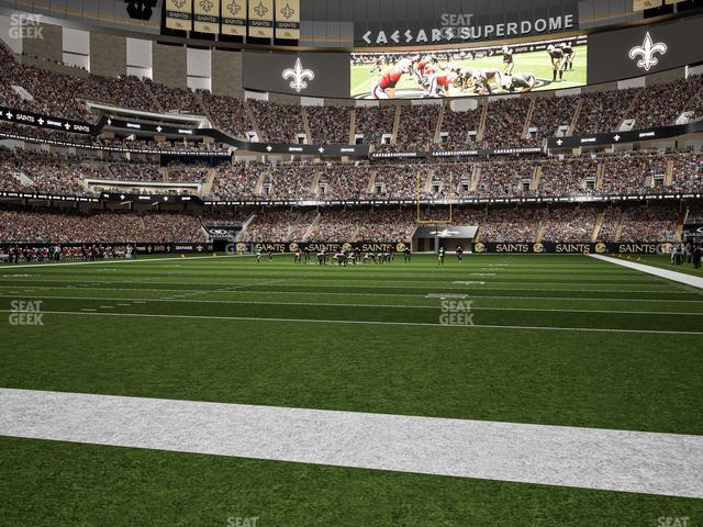 Seating view for Caesars Superdome Section Field Suite 4