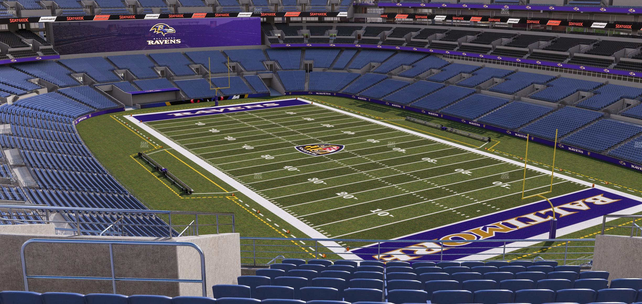 Seating view for M&T Bank Stadium Section 545