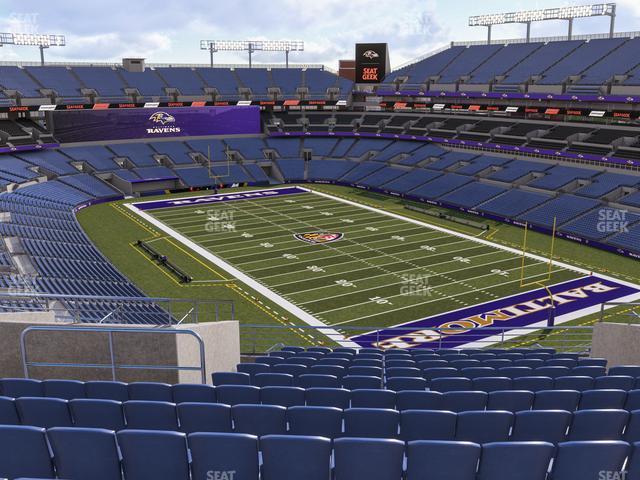 Seating view for M&T Bank Stadium Section 545