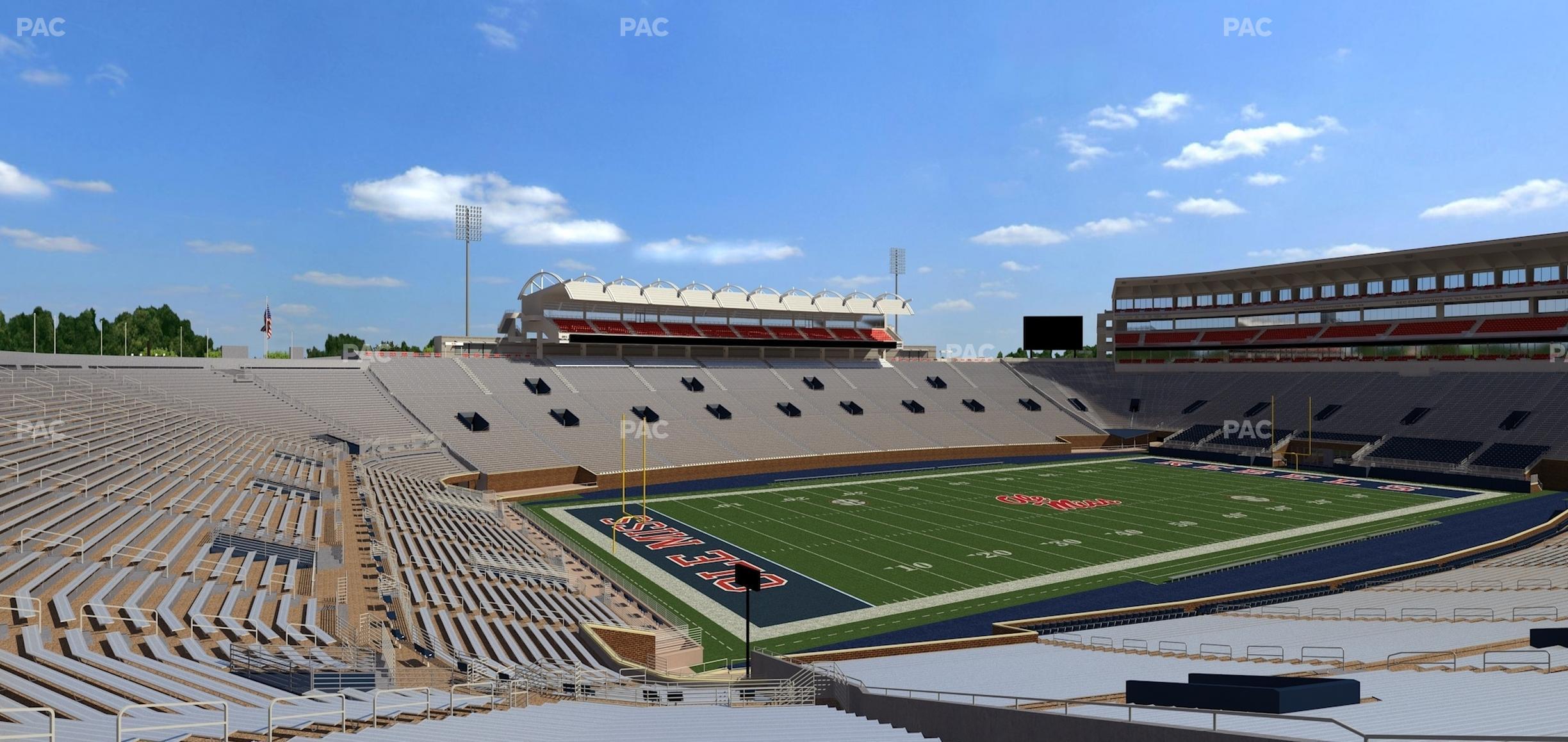 Seating view for Vaught Hemingway Stadium Section Student N 1