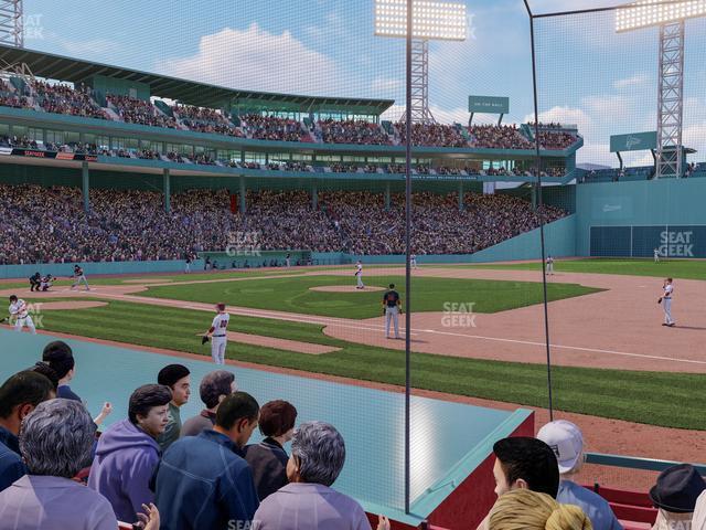 Seating view for Fenway Park Section Field Box 20