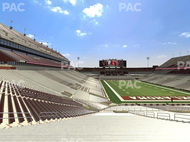 Seating view for Gaylord Family Oklahoma Memorial Stadium Section 21