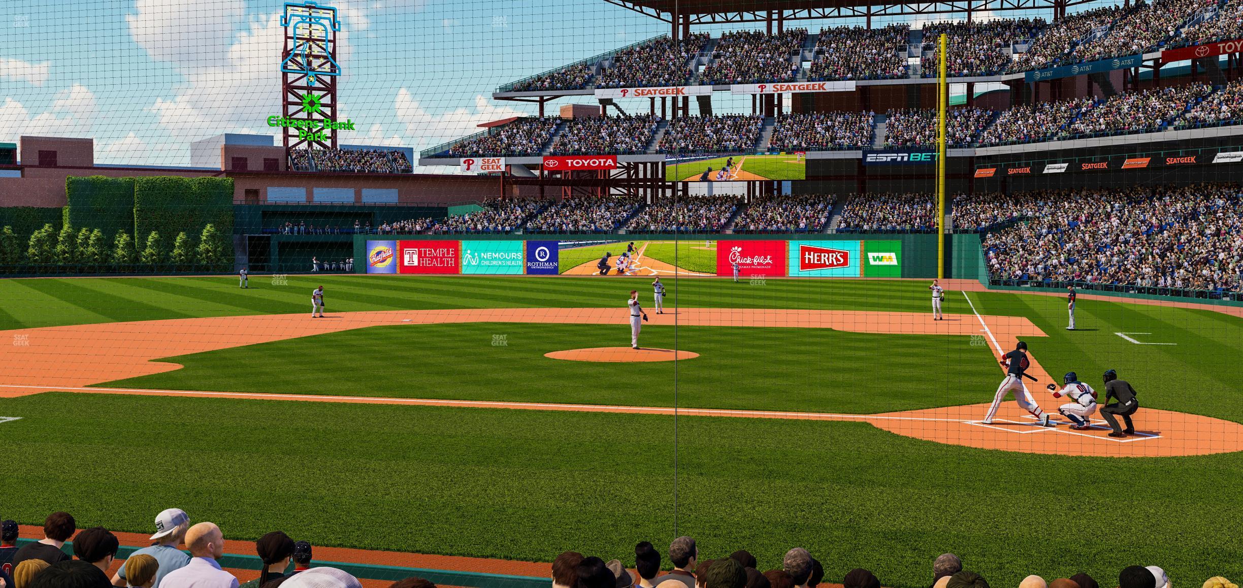 Seating view for Citizens Bank Park Section Dugout A