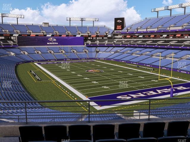 Seating view for M&T Bank Stadium Section 217