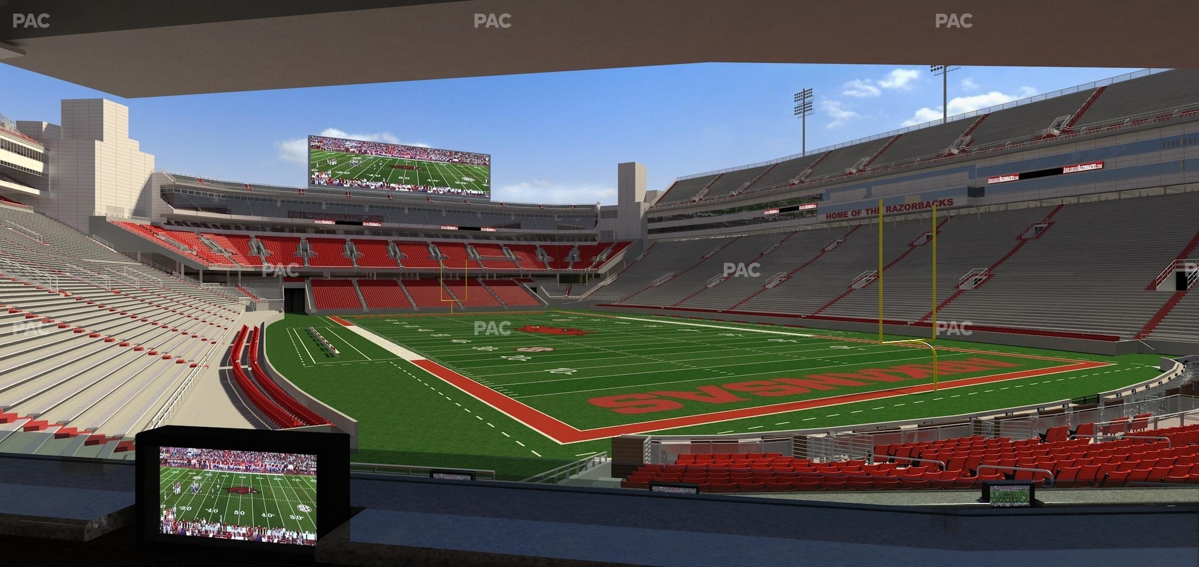 Seating view for Razorback Stadium Section Loge 63