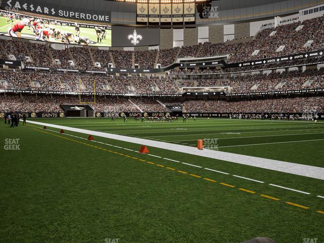 Seating view for Caesars Superdome Section Field Suite 12