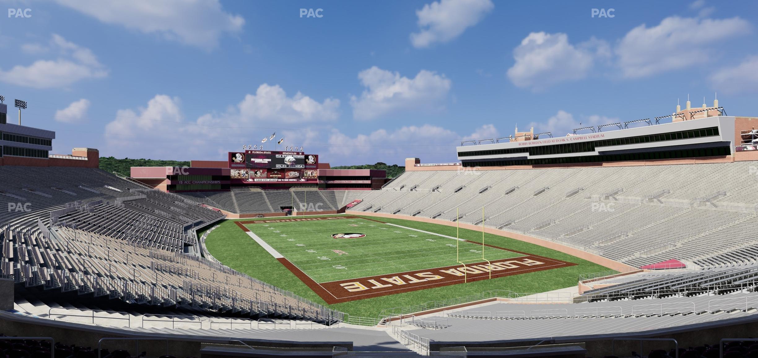 Seating view for Doak Campbell Stadium Section Club 226