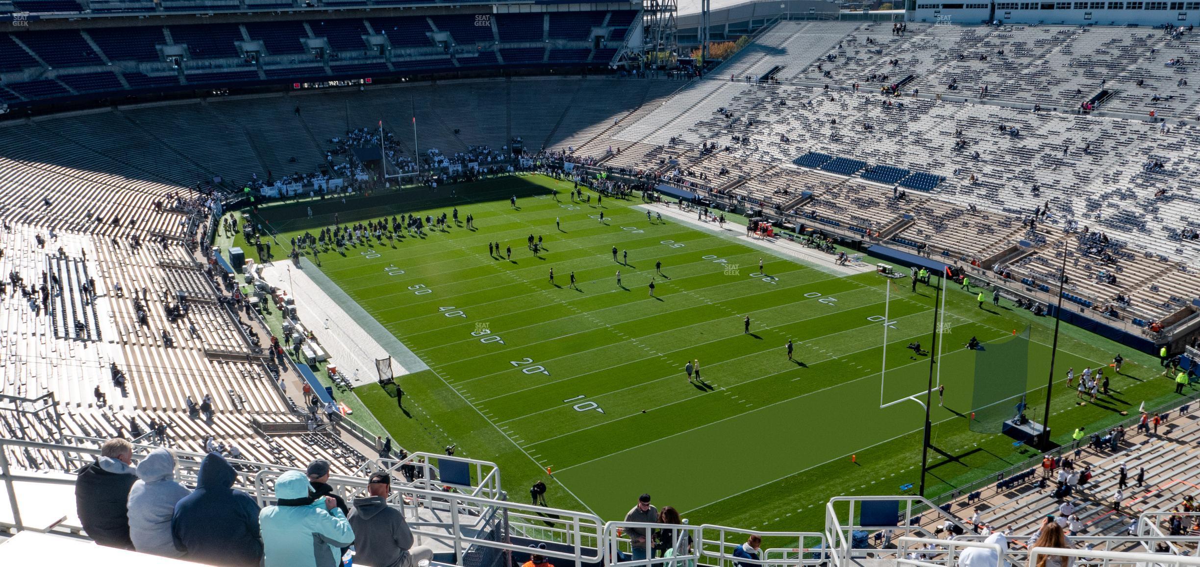 Seating view for Beaver Stadium Section North L Upper