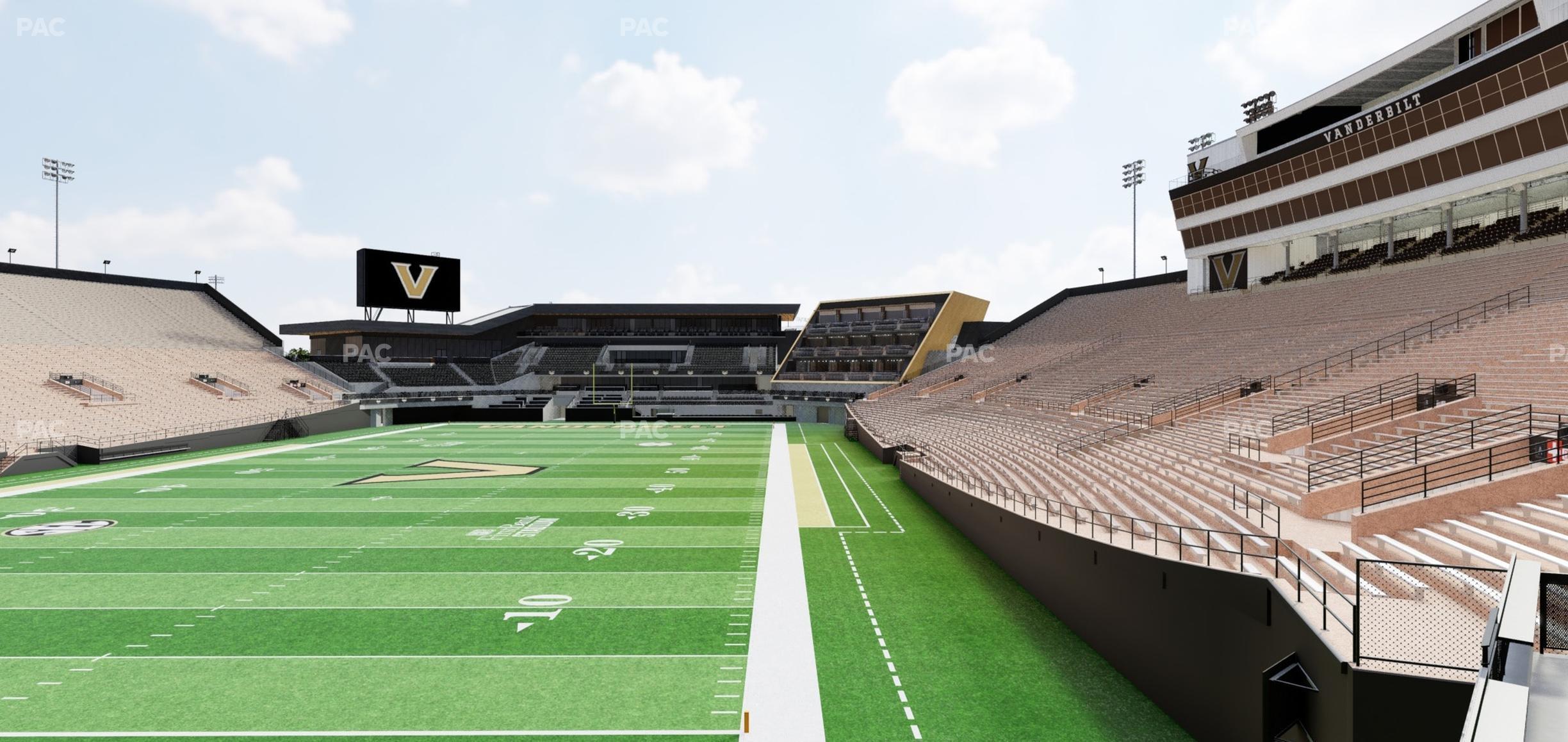 Seating view for FirstBank Stadium Section North Endzone Terrace Wc W