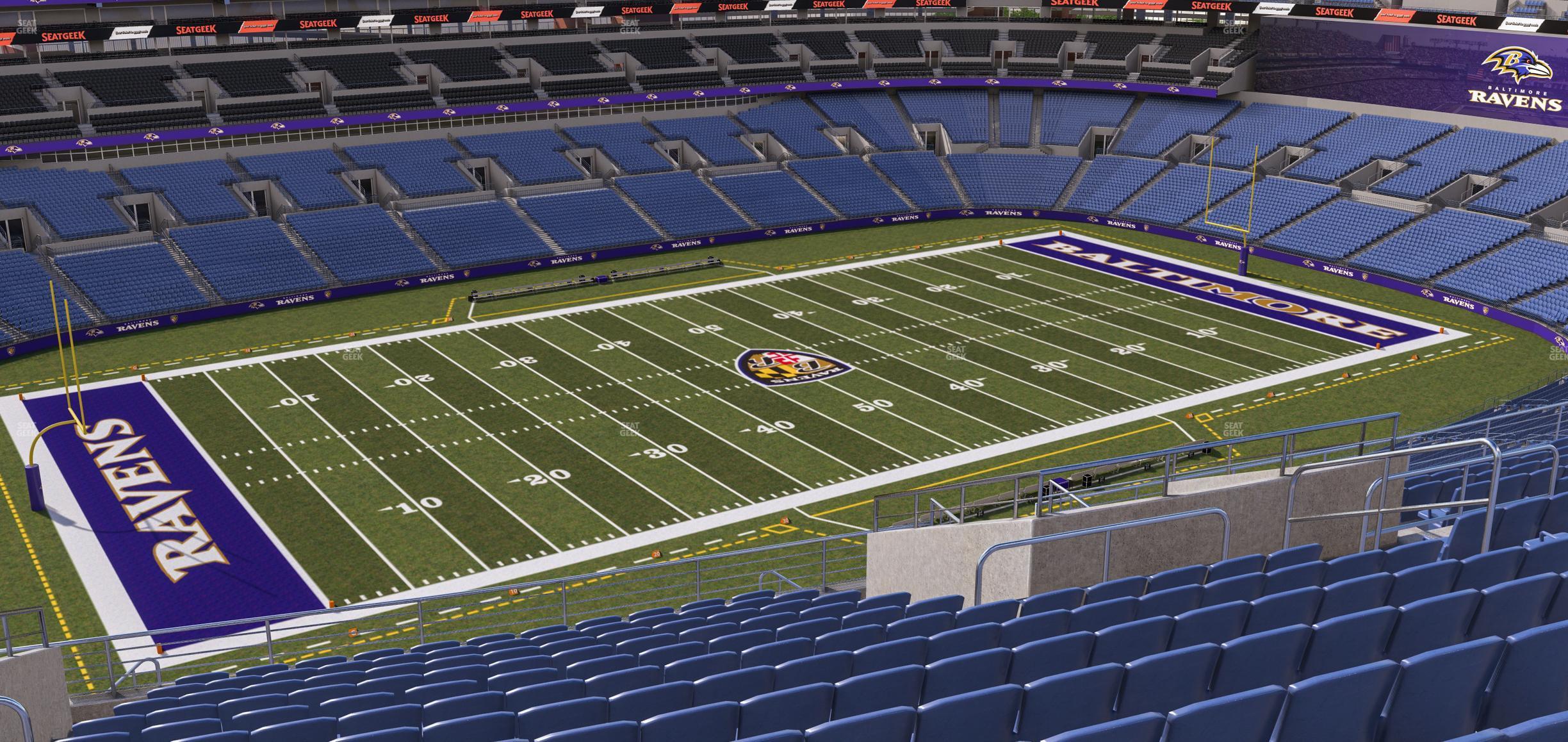 Seating view for M&T Bank Stadium Section 504