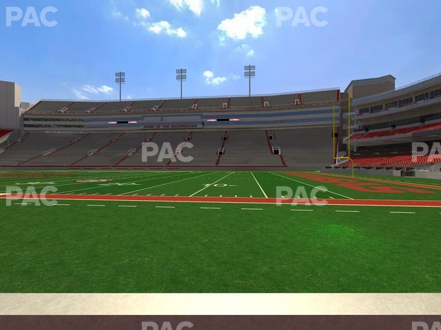 Seating view for Razorback Stadium Section 121