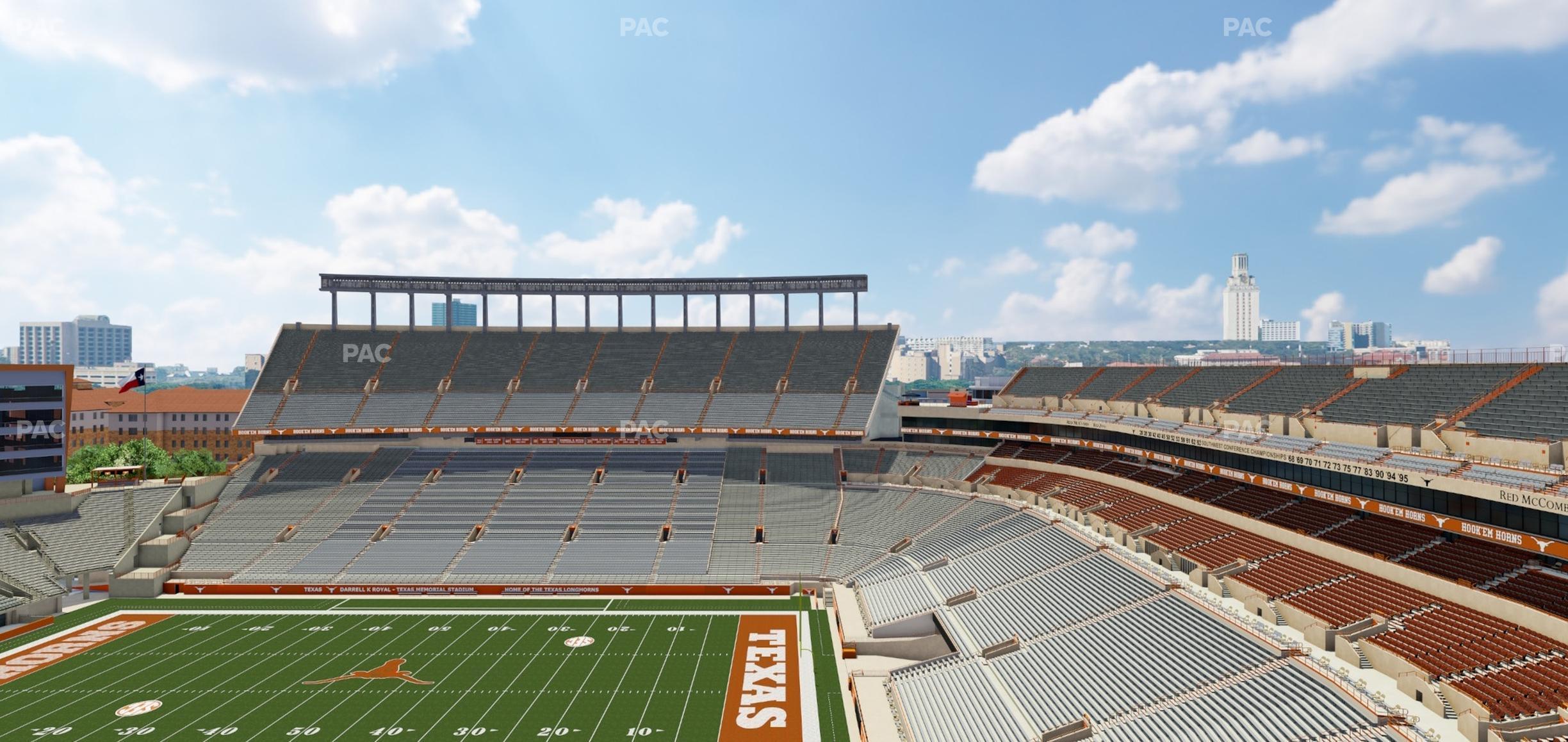 Seating view for Darrell K Royal - Texas Memorial Stadium Section 125