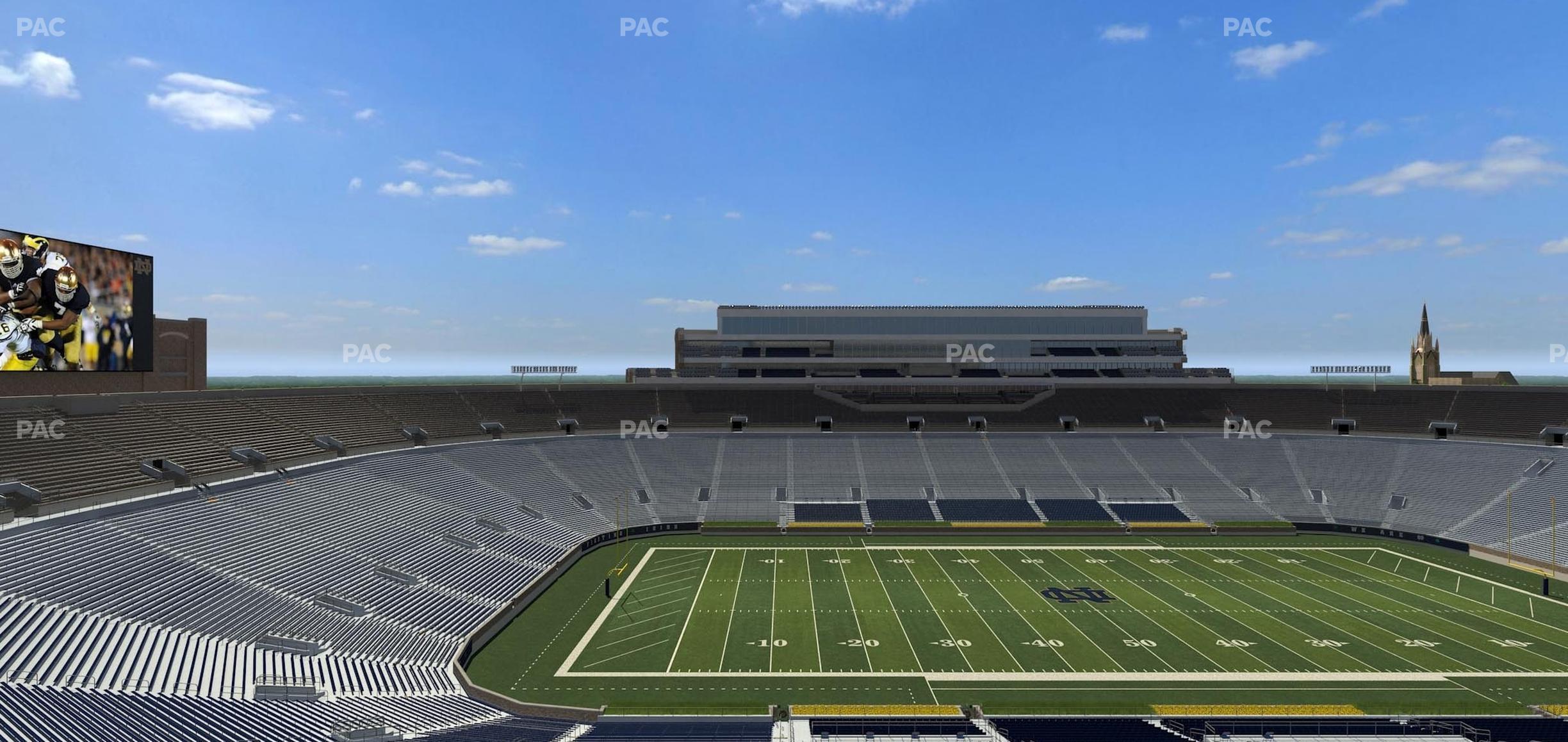 Seating view for Notre Dame Stadium Section Corbett Club 712