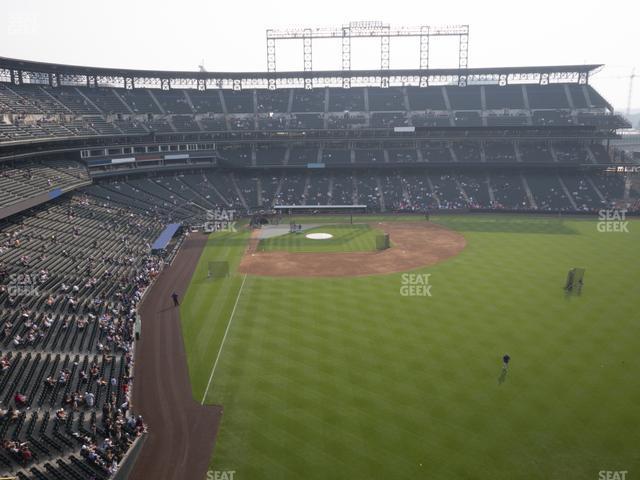 Seating view for Coors Field Section Lower 307