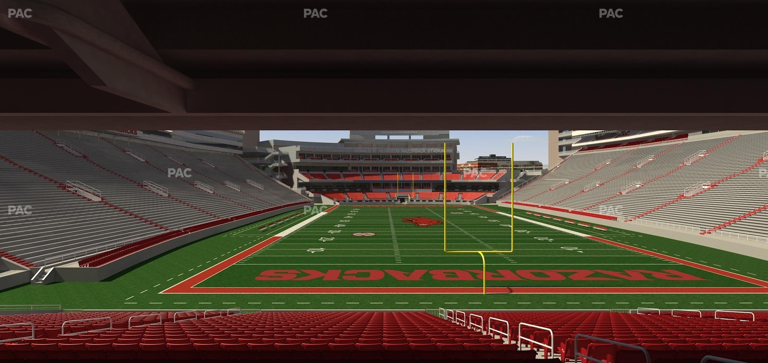 Seating view for Razorback Stadium Section 133