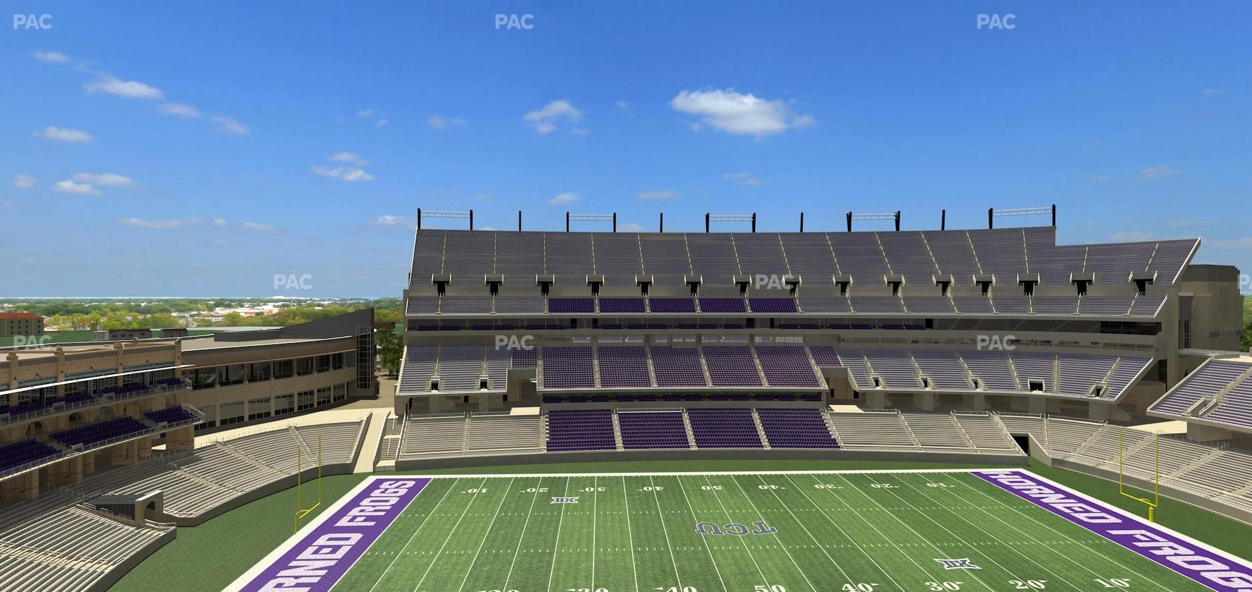 Seating view for Amon G. Carter Stadium Section Legends Club 332