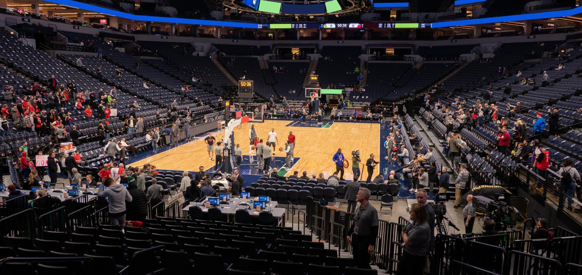 Seating view for Target Center Section 120