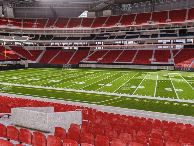 Seating view for Mercedes-Benz Stadium Section Club 108