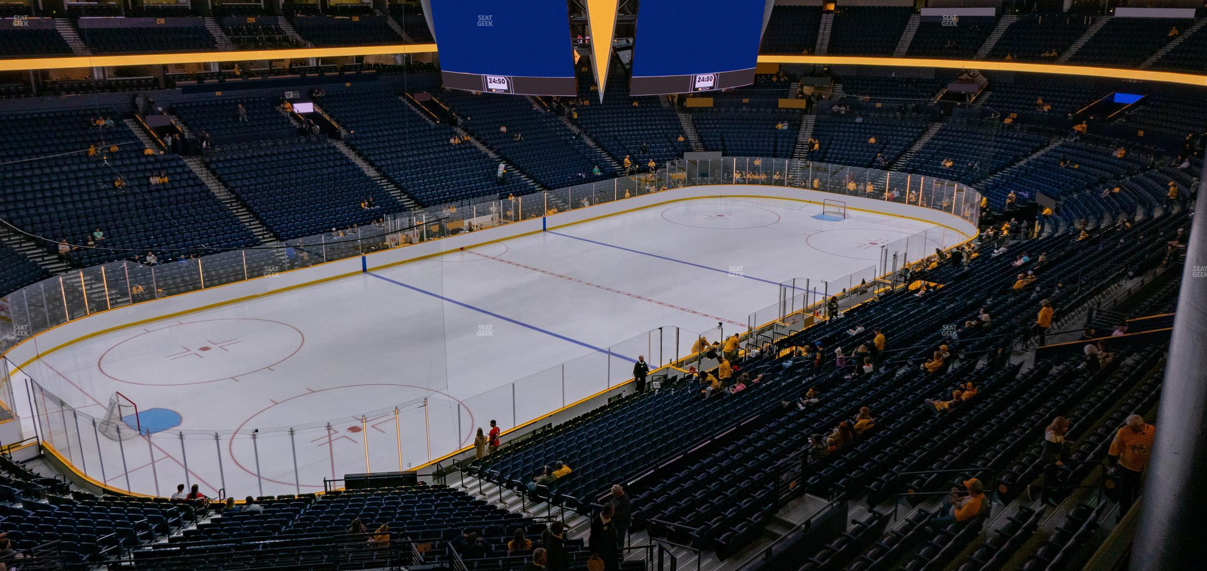 Seating view for Bridgestone Arena Section 322