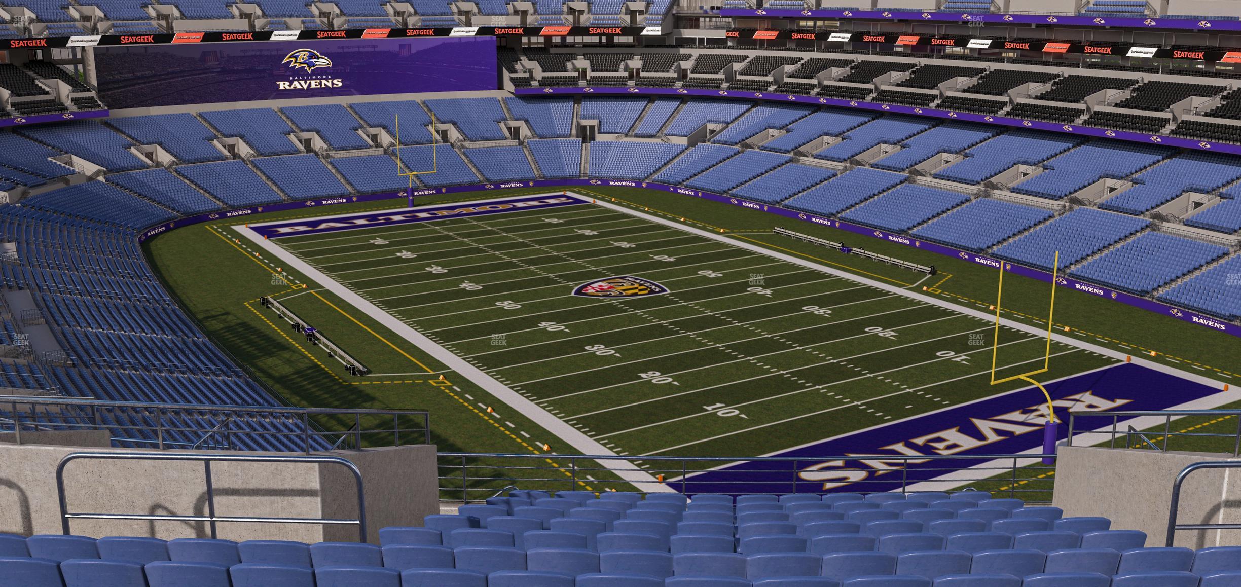 Seating view for M&T Bank Stadium Section 518