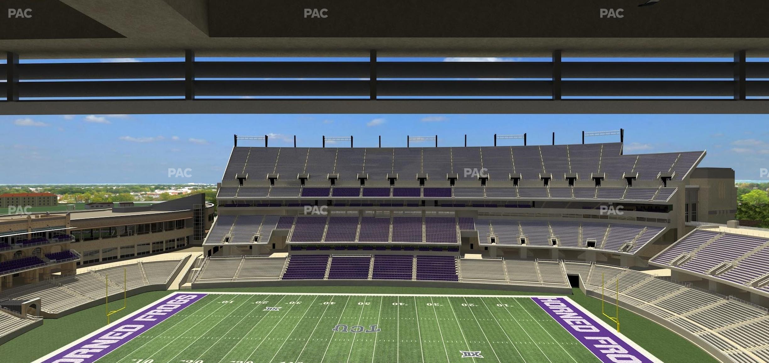 Seating view for Amon G. Carter Stadium Section Legends Club 330