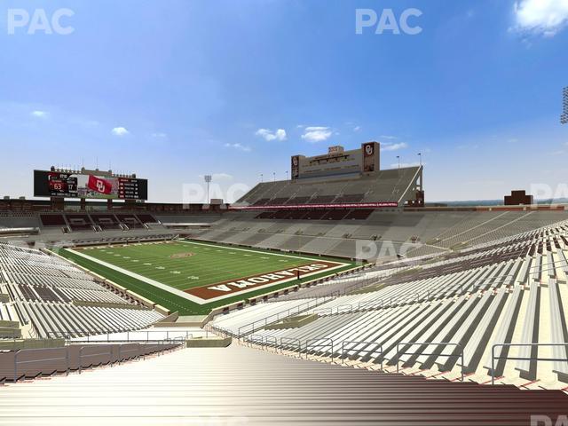 Seating view for Gaylord Family Oklahoma Memorial Stadium Section 22