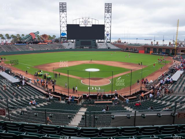 Seating view for Oracle Park Section Club Level 216