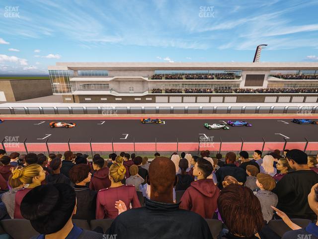 Seating view for Circuit of The Americas Section Main Grandstand Club Level 204