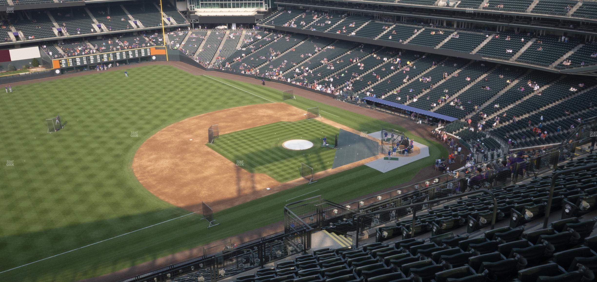 Seating view for Coors Field Section Upper 343