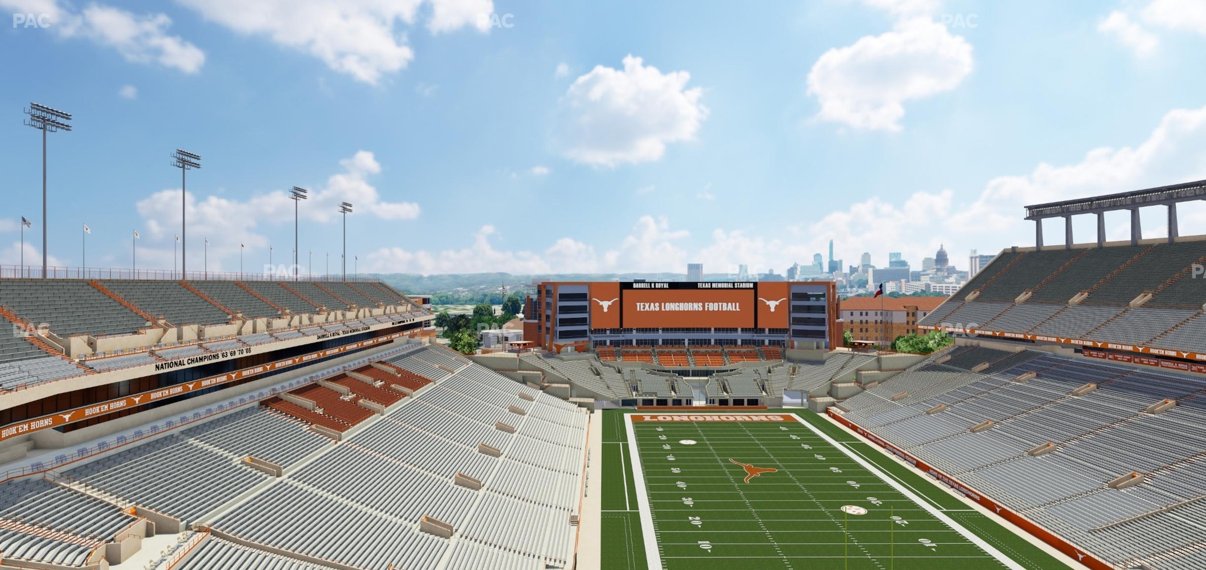 Seating view for Darrell K Royal - Texas Memorial Stadium Section 117