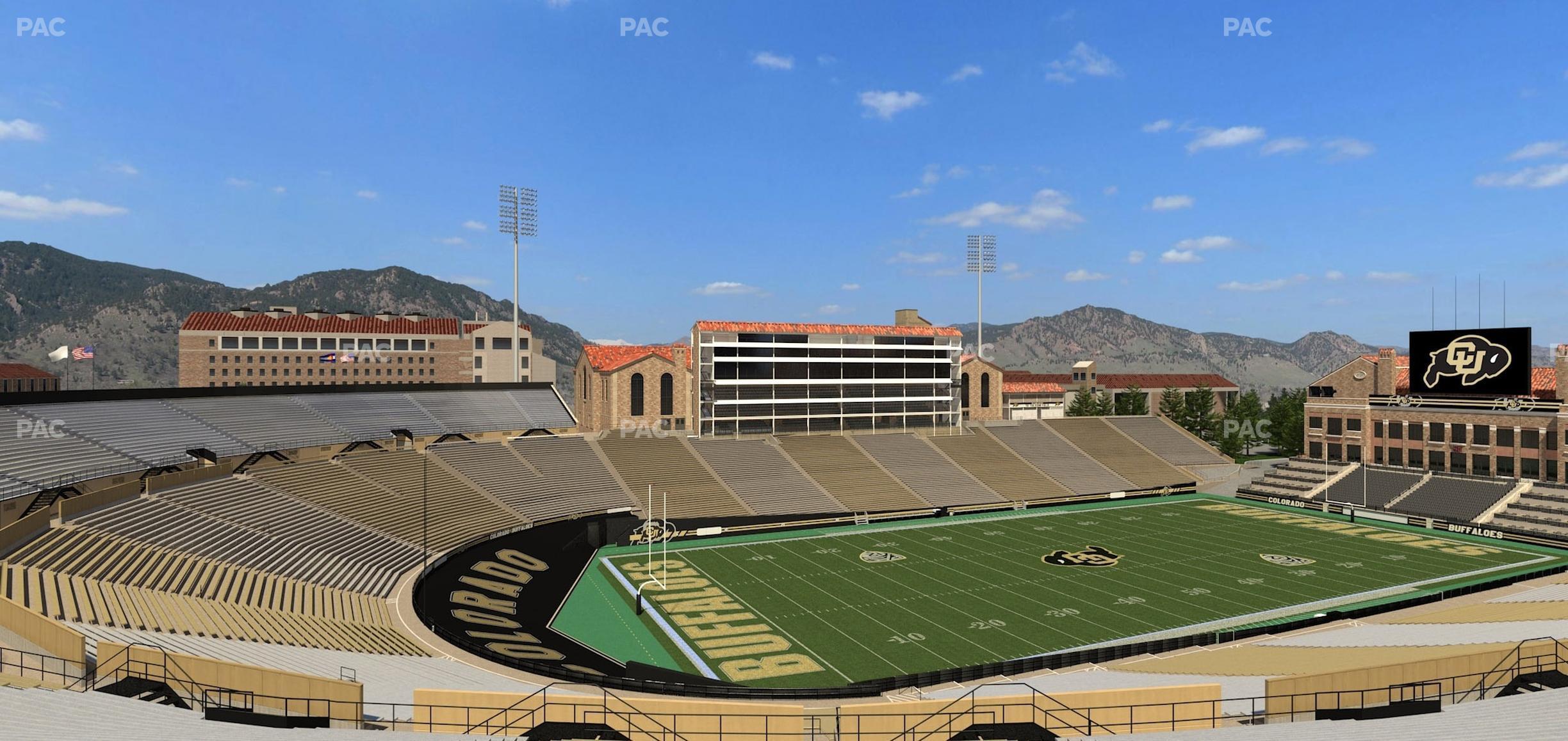 Seating view for Folsom Field Section 214