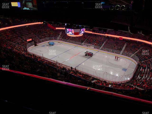 Seating view for Scotiabank Saddledome Section Press Level 10