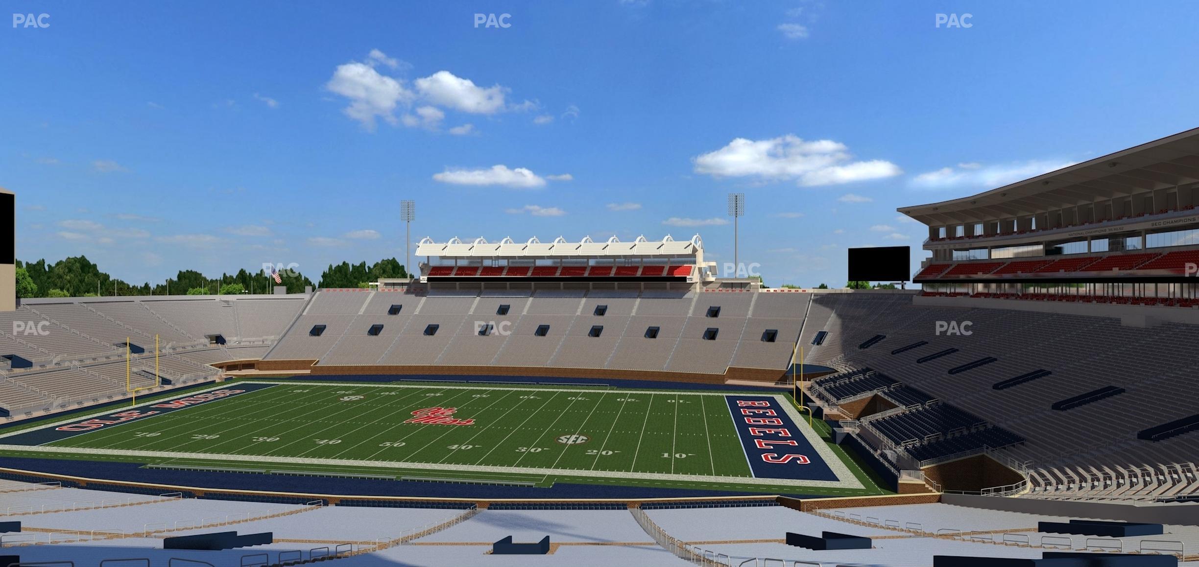 Seating view for Vaught Hemingway Stadium Section West Chairbacks 1