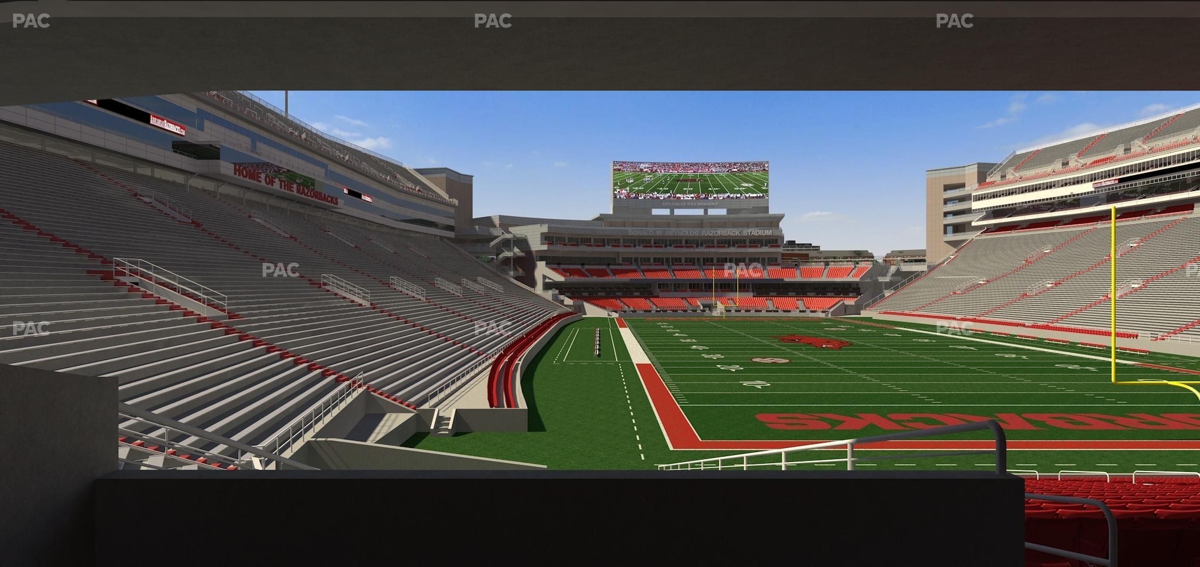 Seating view for Razorback Stadium Section 135