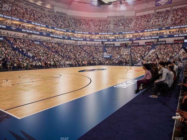 Seating view for Smoothie King Center Section 114 Floor