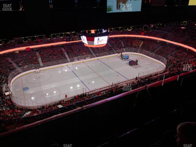 Seating view for Scotiabank Saddledome Section Press Level 17