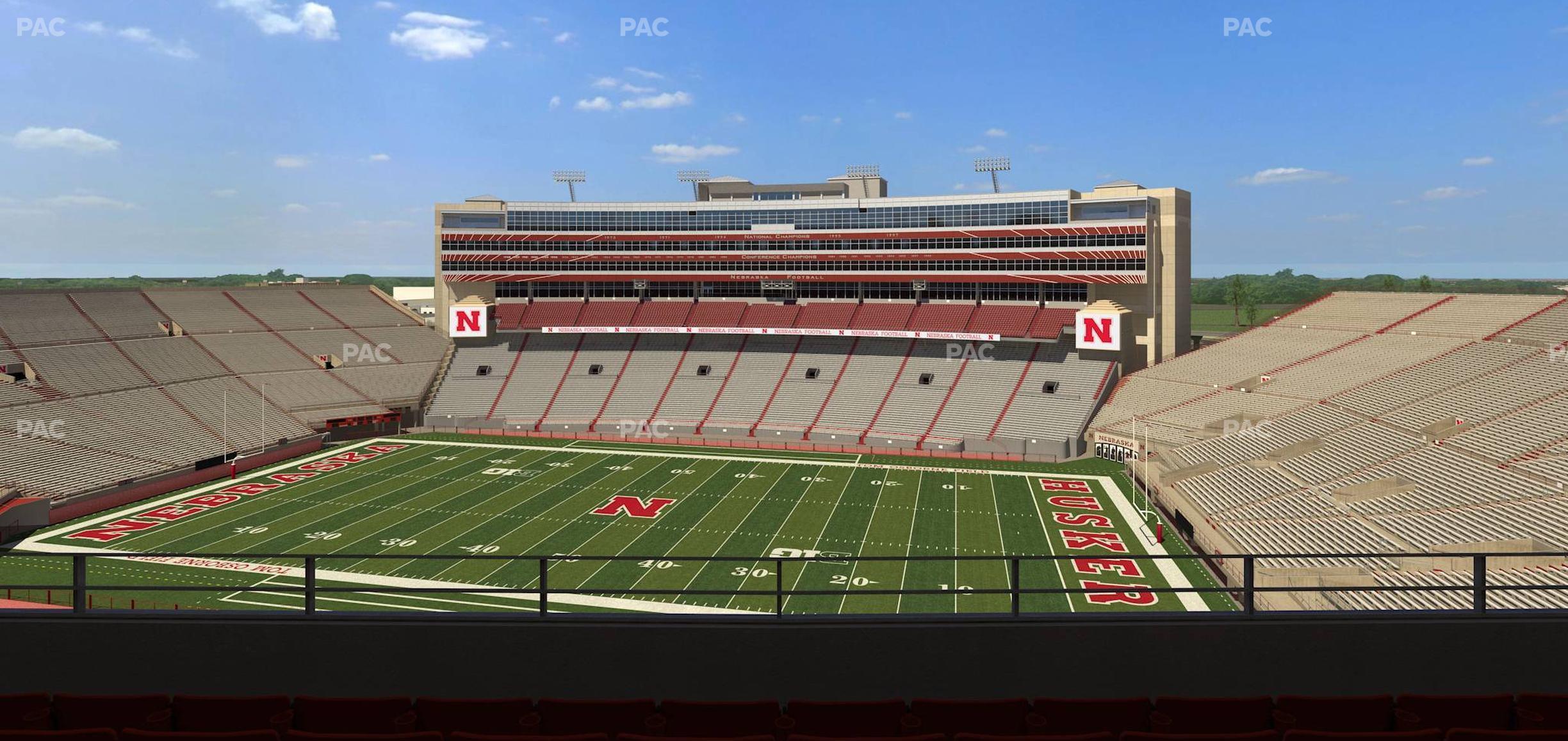 Seating view for Memorial Stadium Nebraska Section 404