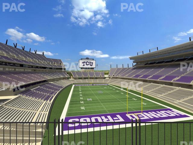 Seating view for Amon G. Carter Stadium Section South End Zone Suite 6