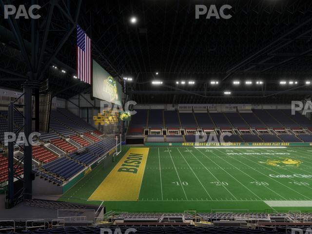 Seating view for Fargodome Section Elevated 22