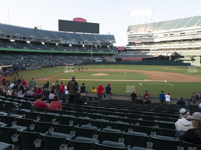 Seating view for Oakland Coliseum Section Front 113