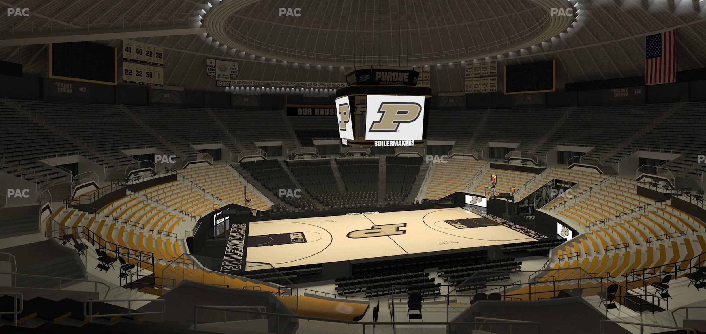 Seating view for Mackey Arena Section Upper 102