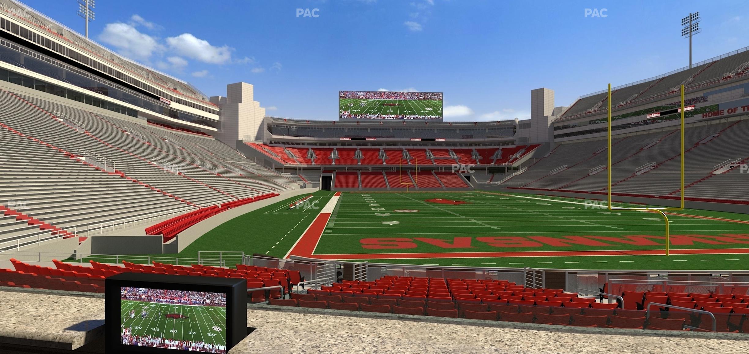 Seating view for Razorback Stadium Section Loge 46