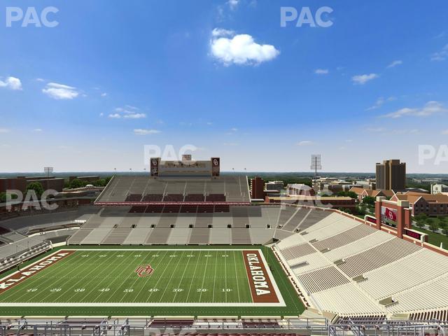 Seating view for Gaylord Family Oklahoma Memorial Stadium Section 228